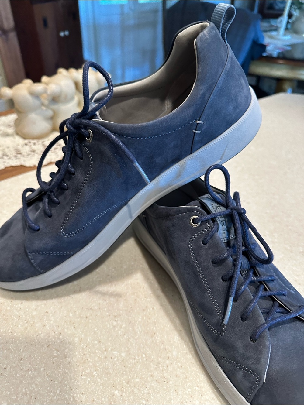Sperry Gold Cup  Men's Blue Suede Low-Top Lace-Up Sneakers